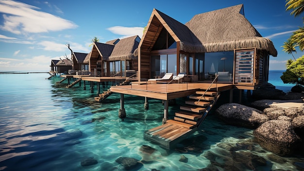 _Maldivian Tranquility Water Villas Bungalows in Paradise_