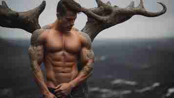 Photo male body aesthetics