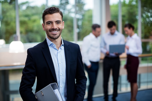 Male business executive at conference center