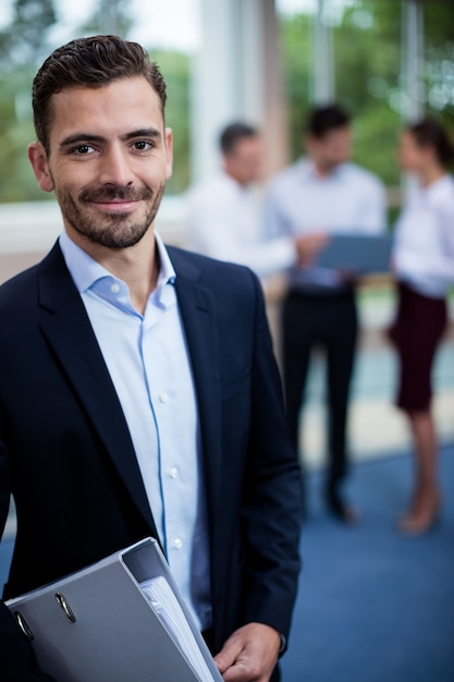 Male business executive at conference center