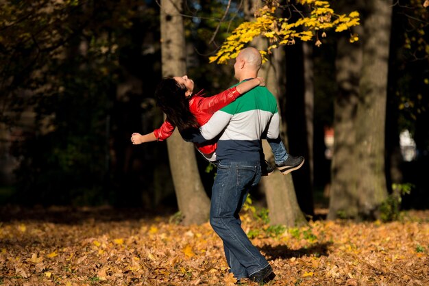 Male Carrying Smiling Female