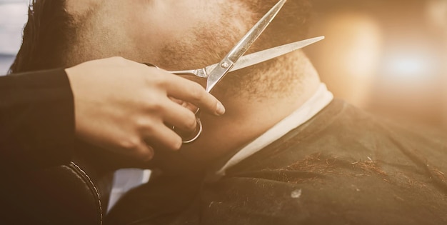 Male client in barbershop