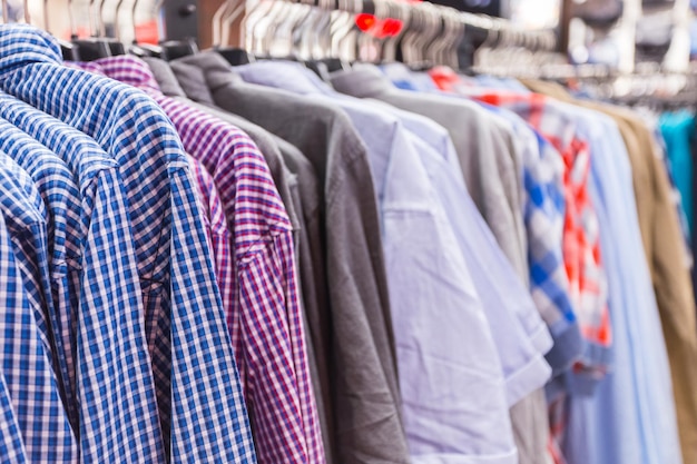 Male Clothes on Open Clothes Rail