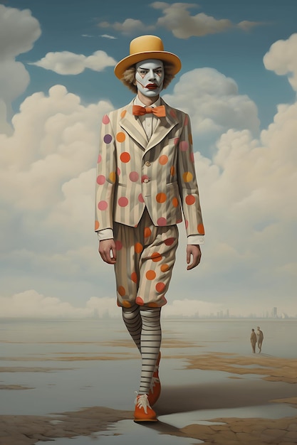 male clown on the street