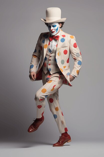 Foto clown maschio per strada