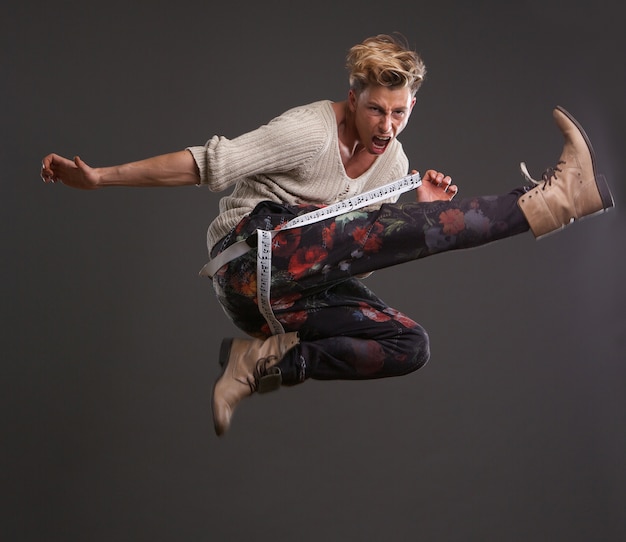 Male dancer jumping