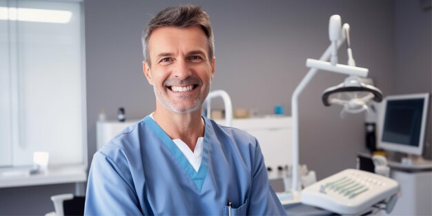 Photo male dentist at dentalcare