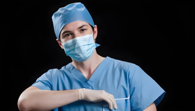 male doctor wearing blue suit