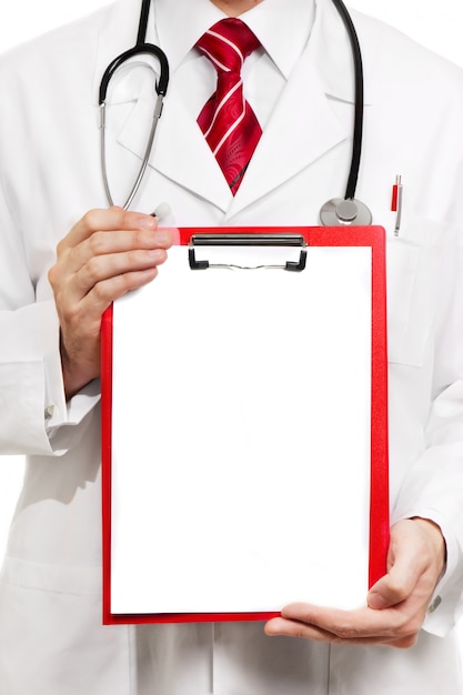 Male Doctor with clipboard