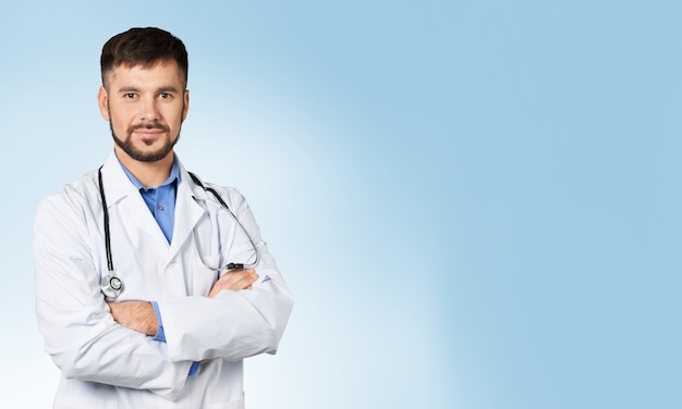 Male doctor with stethoscope