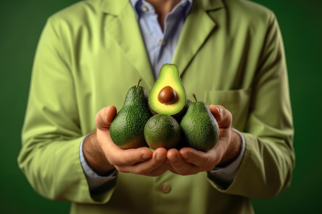 Male Doctor39s Embrace of Avocado for Wellbeing