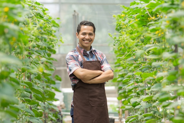 Male farmer in the farm