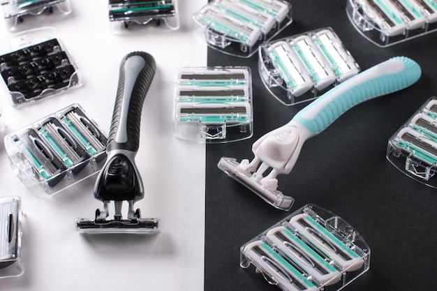 male and female shaving machine A safety razor