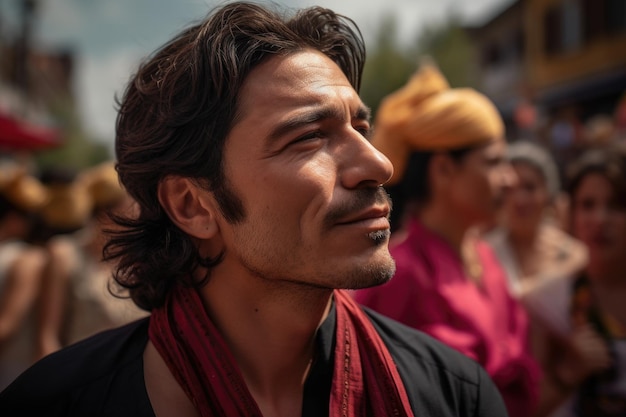 A male flamenco dancer at a festival