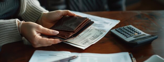 Male hands counting US Dollar bills or paying in cash Businessman Person holding a wallet in the hands of take money out of pocket