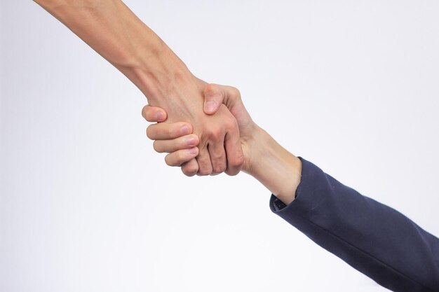 Male handshake in the office