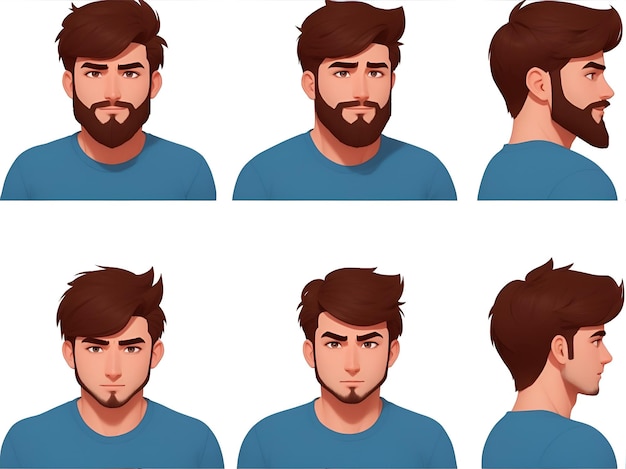 Male Head Turnaround for animation