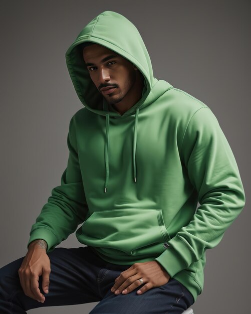 Male hoodie sweatshirt mock up