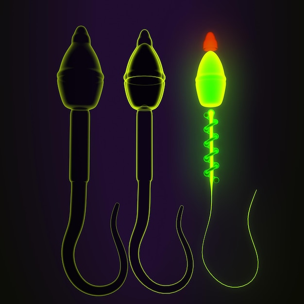 male human sperm anatomy 3d illustration