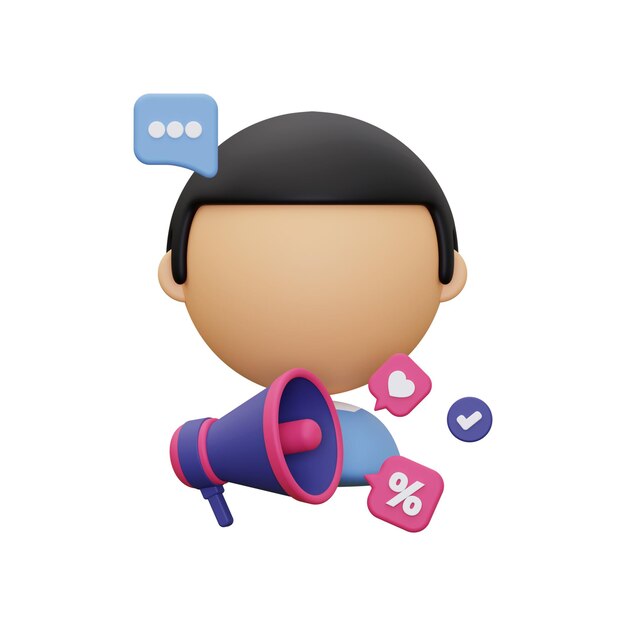 Male Influencer 3D Icon