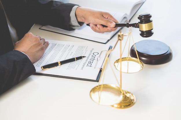 Male Judge lawyer In A Courtroom 