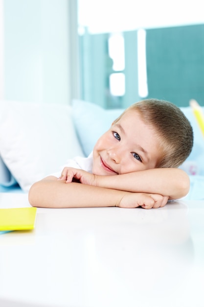 male leisure pose home sitting