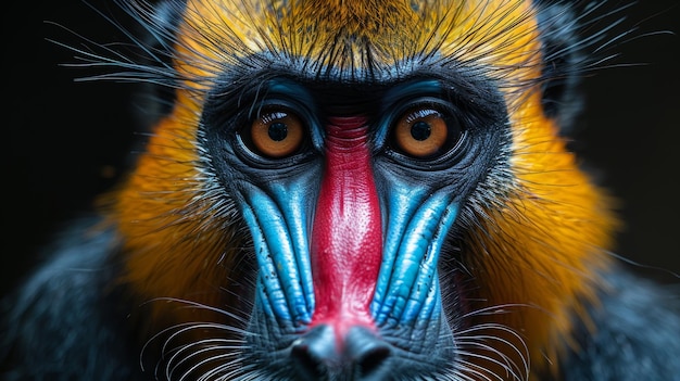 Male mandrill profile