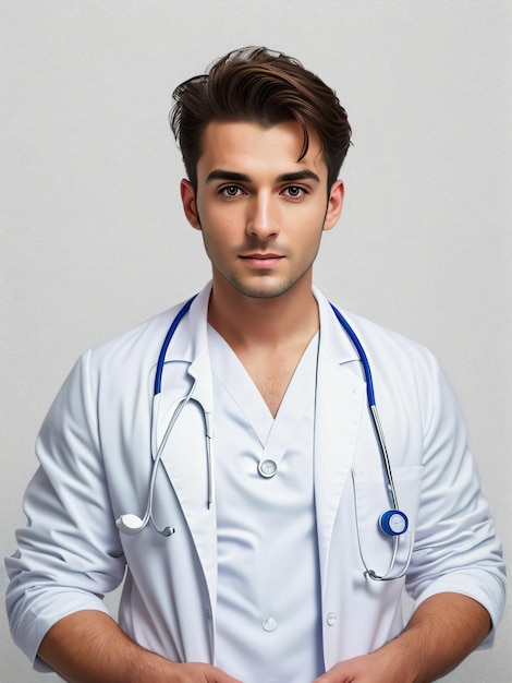 Photo male nurse doctor health professional generated by artificial intelligence