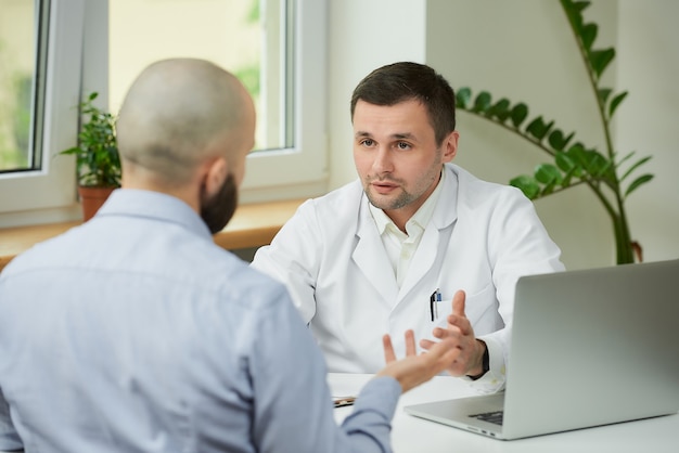 male patient at clinic