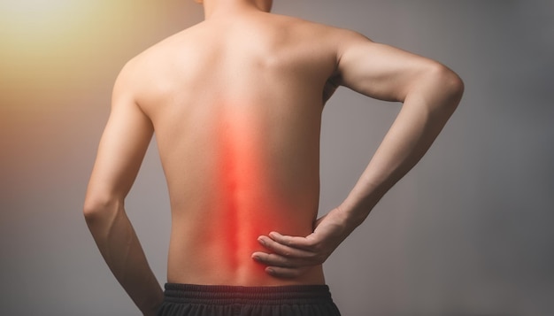 Woman Having Pain, Muscle or Chronic Nerve Pain in Her Back, Hold the Chair.  Diseases of Musculoskeletal System, Spine, Scoliosis Stock Image - Image of  isolated, person: 200569253