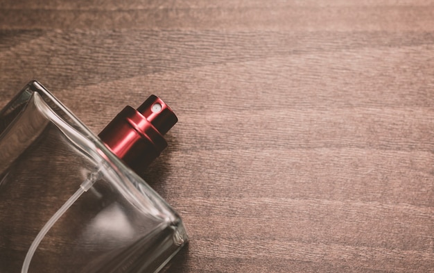 Male perfume bottle close up