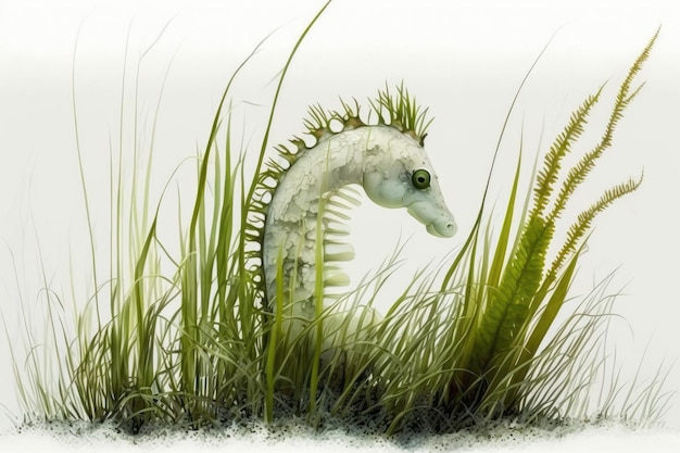 The male seahorses who were obviously pregnant used their muscular tails to secure themselves