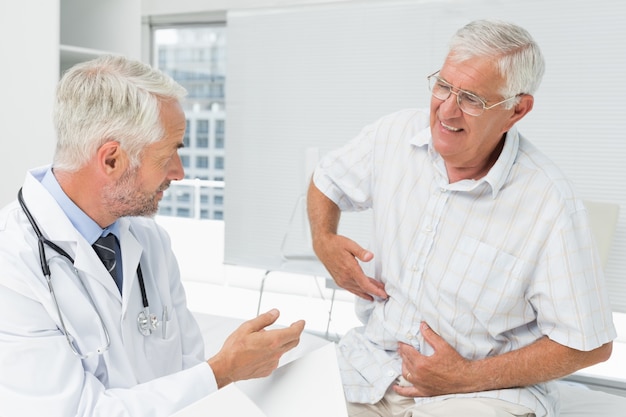 Male senior patient visiting a doctor