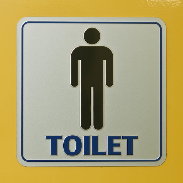 Photo male toilet sign