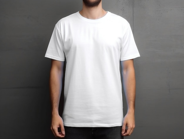 Male tshirt mockup oversized white tshirt