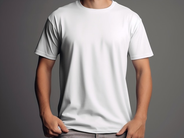 Male tshirt mockup oversized white tshirt