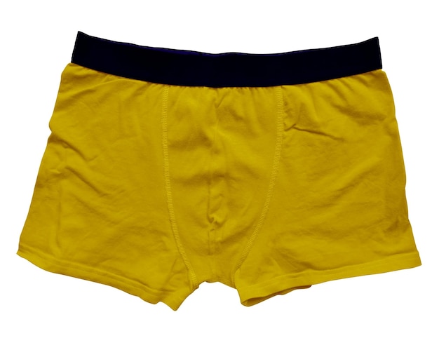 Photo male underwear isolated yellow