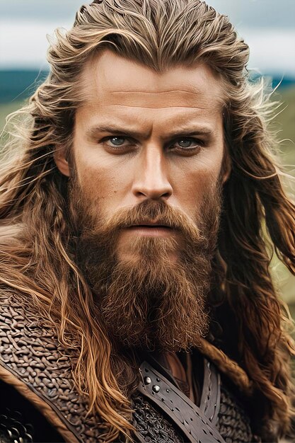 Photo male vikings warrior