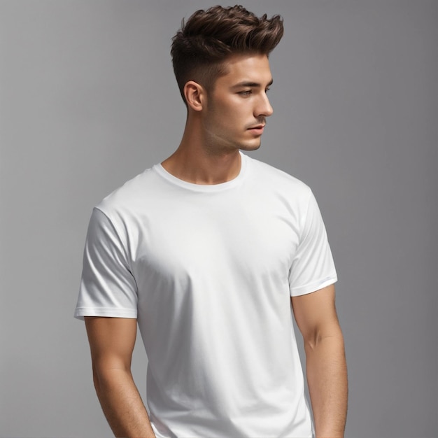 male white t shirt design