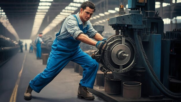 Male worker at a factory