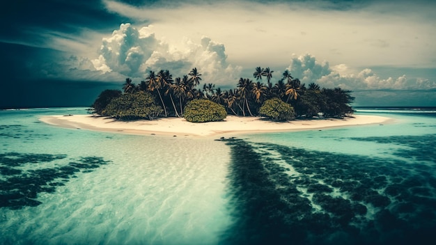 Malediven Eilanden Oceaan Tropisch Strand