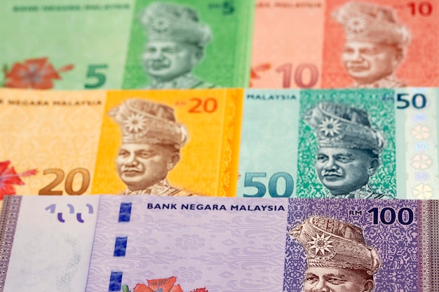 Maleisische ringgit een zakelijke achtergrond
