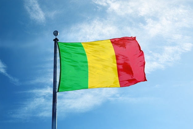 Mali flag on the mast