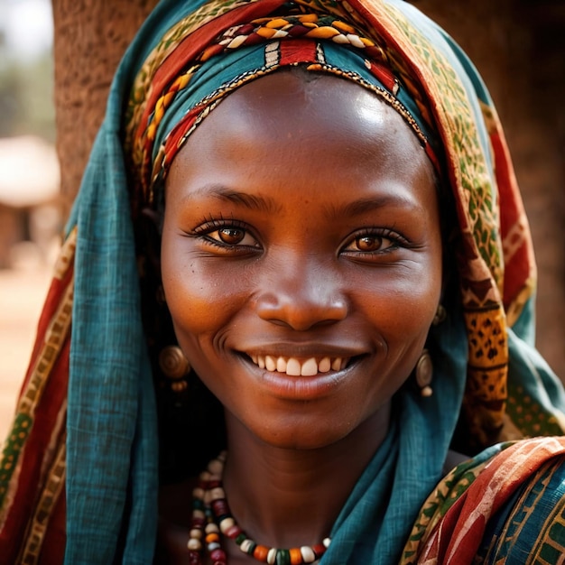 Photo mali woman from mali typical national citizen