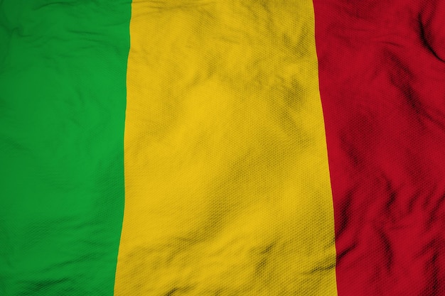 Malian flag in 3D rendering