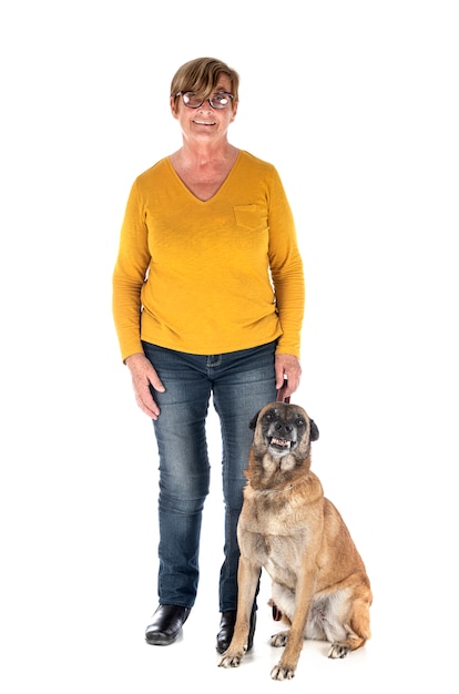 Malinois and woman