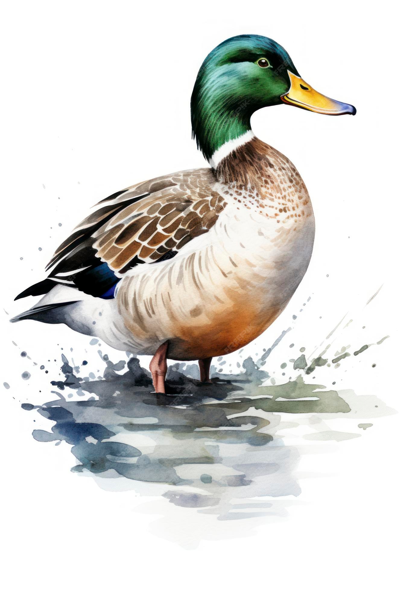 Premium AI Image | Mallard duck clipart isolated white background