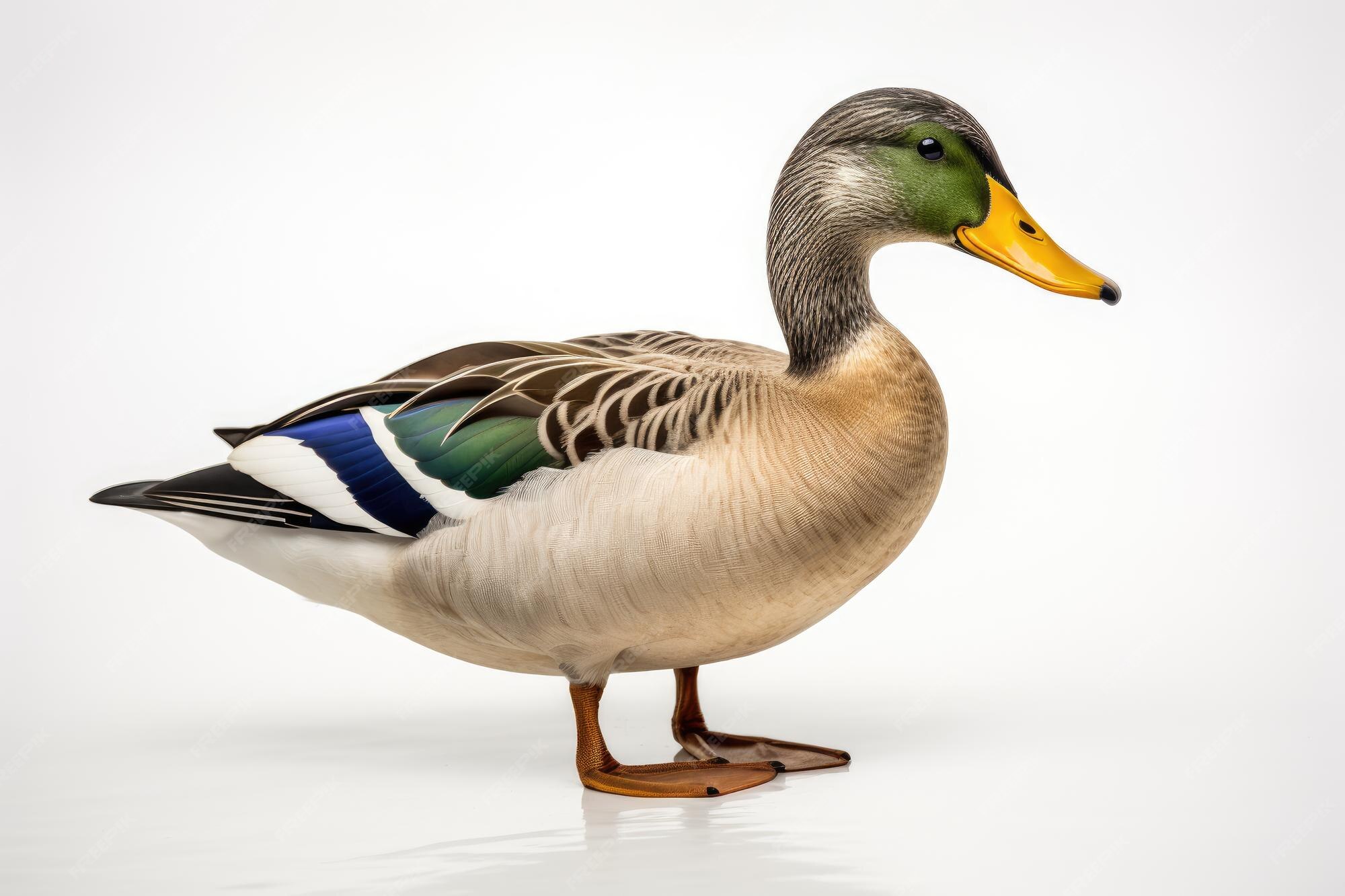 Premium AI Image | Mallard Duck Display Isolated On White Background