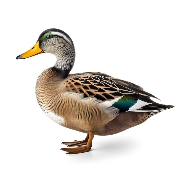 Premium AI Image | Mallard Duck with clipping path Colourful wild duck ...