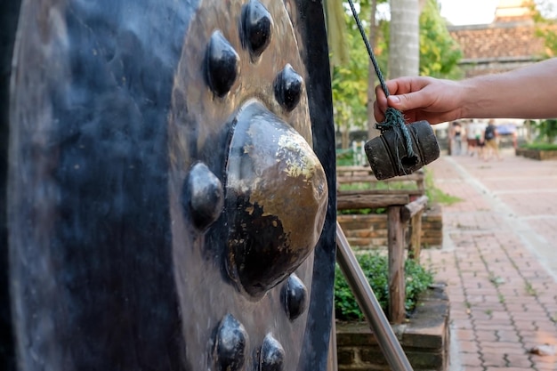 Mallet en Big Gong bij boeddhistische tempel